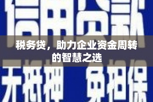 青白江税务贷，助力企业资金周转的智慧之选