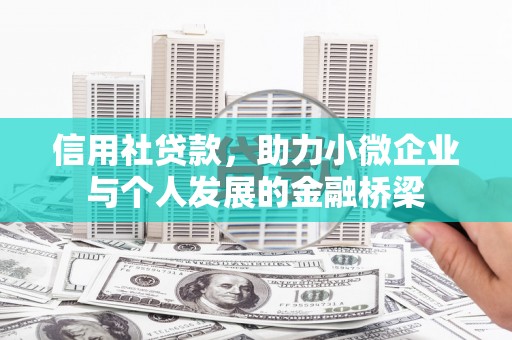 青白江信用社贷款，助力小微企业与个人发展的金融桥梁