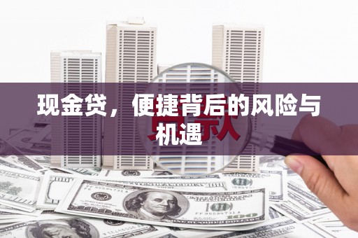 青白江现金贷，便捷背后的风险与机遇