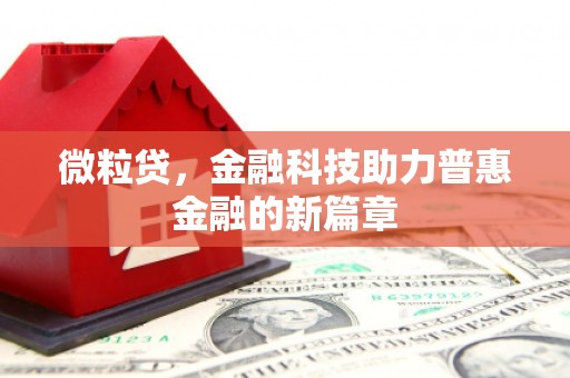 青白江微粒贷，金融科技助力普惠金融的新篇章
