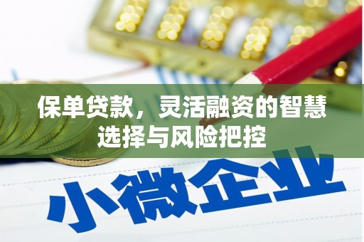 青白江保单贷款，灵活融资的智慧选择与风险把控