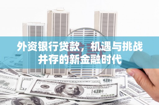 青白江外资银行贷款，机遇与挑战并存的新金融时代
