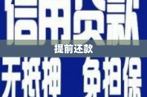 青白江提前还款