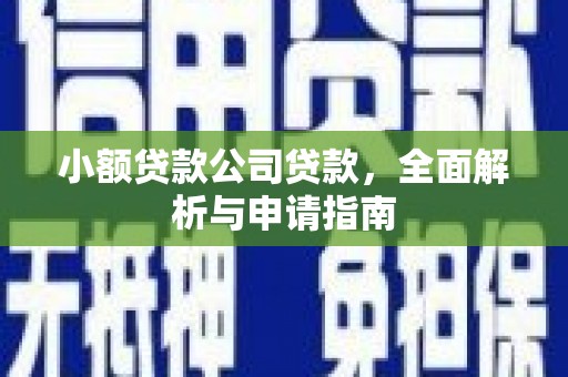 青白江小额贷款公司贷款，全面解析与申请指南