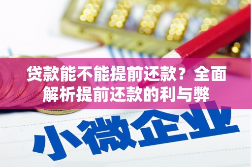 青白江贷款能不能提前还款？全面解析提前还款的利与弊