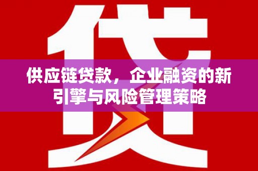 青白江供应链贷款，企业融资的新引擎与风险管理策略