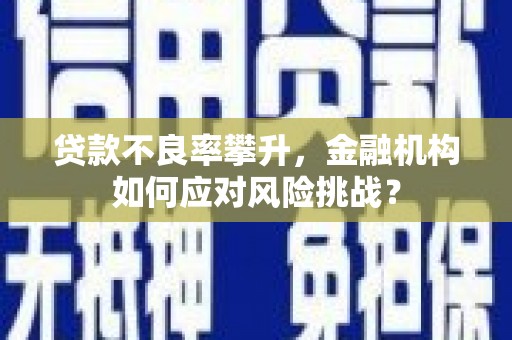 青白江贷款不良率攀升，金融机构如何应对风险挑战？