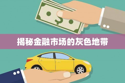 青白江揭秘金融市场的灰色地带